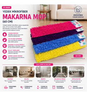60CM.YEDEK MİKROFİBER RENKLİ MAKARNA MOP (5680)