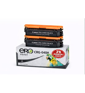 040HBK / Canon i-SENSYS LBP-712Cx Çipli Siyah Muadil Toner - 2'li Avantaj Paket