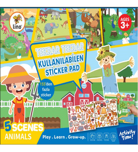 Tekrar Tekrar Kullanabilen Sticker Pad Hayvanlar