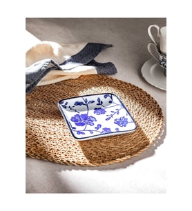 Rêve Bleu Angers New Bone China Kare Tabak