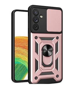 Coverzone Samsung Galaxy A54 ile uyumlu K?l?f Kamera Korumal? S�rg�l� Toz ve Kirden Koruyan Standl? Y�z�k Tutuculu Vega Galaxy A54 ile uyumlu K?l?f (ROSE GOLD)