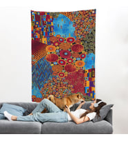 Gustav Klimt - Çiçek Bahçesi Duvar Örtüsü-7318