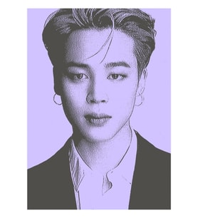Çift Tonlu Poster [jimin] Tablo Ahşap Poster Dekoratif Kod1701