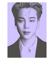 Çift Tonlu Poster [jimin] Tablo Ahşap Poster Dekoratif Kod1701