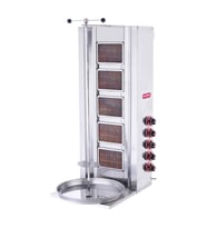 Işıkgaz Silver Endüstriyel Doğalgazlı 5 Radyanlı Döner Ocağı Makinesi (Gri)
