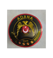 ADANA Çevik Kuvvet POLİS Arması 3D Plastik TPU, Yeni Tip, Cırtlı, Standart Ölçü, 1.sınıf Kalite (Çok Renkli)