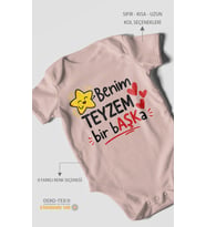 Benim teyzem bir başka! Kısa Kollu Bebek Body %100 Pamuk