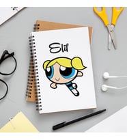 PowerPuff Girl Bubbles Tasarımlı  Defter Kişiye Özel