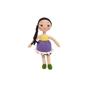 Flora Çiçeği Bebek Amigurumi Organik Oyuncak