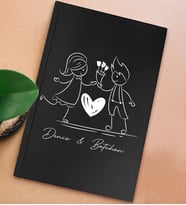 BK Gift Kişiye Özel Sevgili İsimli Sert Kapaklı Siyah Defter, Sevgiliye Hediye, Doğum Günü Hediyesi, Anı Defteri (Model 1)