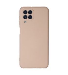 Samsung Galaxy M33 Kılıf Nano İçi Kadife Silikon - Pudra