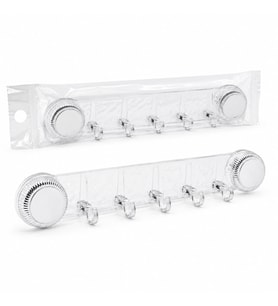10 ADET PLASTİK POŞETLİ 5 KOLLU - VAKUMLU DELUX ASKISI YAPIŞKANLI 38.5CM - 5CM (5680)