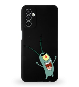 Samsung Galaxy M13 Uyumlu Lansman Kılıf Altı Kapalı İçi Kadife   Plankton Tasarımlı  Kapak (Şeffaf)