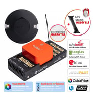 CubePilot Pixhawk The Cube Orange+ (IMU V8) Standard Set Otopilot Sistemi (ADS-B Carrier Board) + HERE3+ CAN GPS / GNSS WITH M8P Combo Set (Distribütör Garantili)  (Siyah)