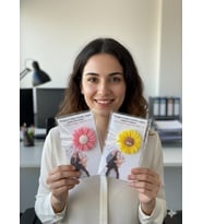 Kartlı Papatya Mum - 15 Adet - Doğal Soya, Kokulu, El Yapımı - Özel Gün Hediyelik - Mumelia Candles
