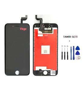 Tkgz - iPhone 6S Uyumlu Lcd Ekran Dokunmatik -A- Kalite (LW MARKA) SİYAH + TAMİR SETİ