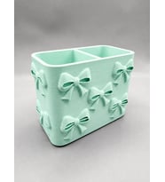 Northcity 3D Baskı Fiyonk Desenli Bölmeli Kalemlik - Masaüstü Organizer - Mint
