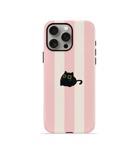 iPhone 15 Pro Vorian Çift Katmanlı Kılıf Midnight Cat Stripe