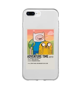 Iphone 7 Plus ve 8 Plus Uyumlu Adventure Time Tasarımlı Şeffaf Telefon Kılıfı