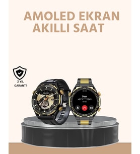 Amoled Ekran Akıllı Saat Uyku Nabız Adım Ölçer Su Geçirmez - Lisinya