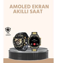 Amoled Ekran Akıllı Saat Uyku Nabız Adım Ölçer Su Geçirmez - Lisinya