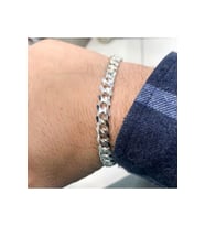 10mm Gurmet Model 925 Ayar Gümüş Erkek Bileklik Zincir Sarı,roze Renk Seçeneği
