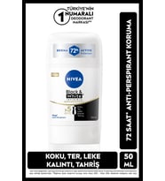 NIVEA Kadın Stick Deodorant Black&white Invisible Ipeksi Pürüzsüzlük 50ml, 72 Saat Anti-perspirant Koruma