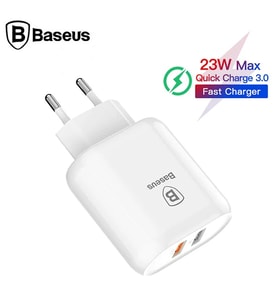 Baseus Bojure Series Dual-USB QC 3.0 18W Hızlı Şarj Aleti Başlık-(5775) - SSSSSS2965-3611