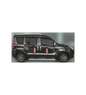 Fiat Doblo Yan Kapı Çıtası Krom 4 Parça 2009 - 2017 Uyumlu