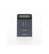 Arges Komodin 2 Raflı 2 Çekmeceli 2 Kapaklı 60x30x96 Antrasit-Antrasit