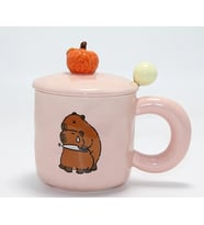 3D Capybara Desenli Porselen Kupa Bardak Alk4504