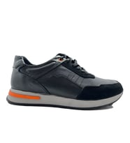 Ayaktarz Sport Siyah Hakiki Deri Erkek Sneaker Ayakkabı
