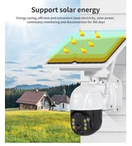 Wifi Uygulamalı Gece Görüşlü Solar Güneş Enerjili Kamera Akıllı Dış Mekan Güvenlik Kamerası