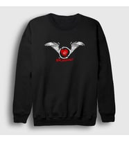 Presmono Unisex Siyah Wings Rise Against Sweatshirt 389741tt