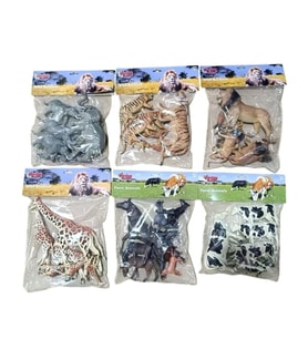 SH-P9904-07AL 6 AST 7PCS ASLAN-KAPLAN-ZÜRAFA-İNEK-FİL(Belirtilen fiyat, tekli satış için adet fiyatıdır.)