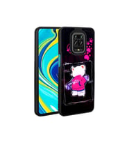 Xiaomi Redmi Note 9 Pro Uyumlu Kılıf Parlayan Kabartmalı İkonik Figürlü Zore Amas Silikon Kapak