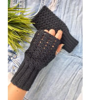 Trendy Parmaksız Eldiven (Siyah)