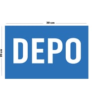 Metal Depo 20cm x 30cm A4 Büyüklüğünde Uyarı Levhası Yönlendirme Tabelası
