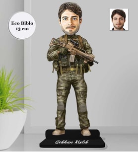 Kişiye Özel Asker Erkek Ahşap Eco Biblo -1