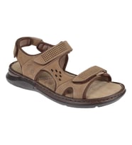 Forelli Hakiki Deri Comfort Cırtlı Erkek Sandalet FOR-40526 KUM NUBUK