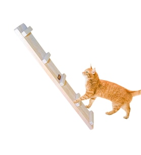 Barış Dizayn Doğal ahşap portatif - duvara/yere monte edilebilir kedi merdiven yolu (60cm)