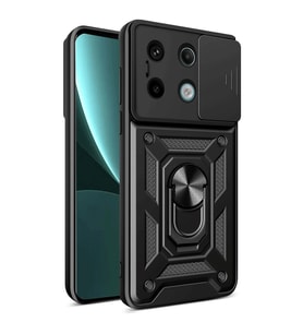 Xiaomi Redmi Note 13 Pro 4g Pars Lens Yüzüklü Silikon - Siyah