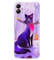 Samsung Galaxy A05 Kılıf Silikon Desen Özel Seri Mor Kurt 1614