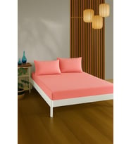 %100 PAMUKLU ÇİFT KİŞİLİK ÇARŞAF TAKIMI-Pembe