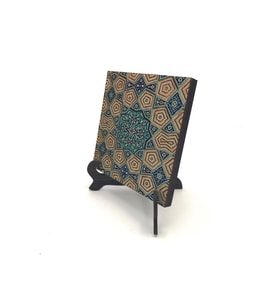Geometrik Rumi Desen Baskılı MDF Masaüstlük 10X10