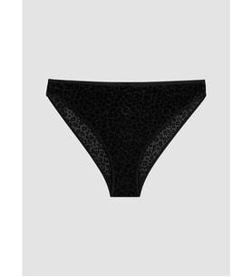 LCW DREAM Siyah Leopar Desenli Bikini Külot