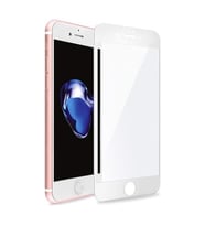 Apple iPhone 7 Uyumlu Ekran Koruyucu Full Kavisli Tam Kaplayan HD Cam BEYAZ (Renksiz)
