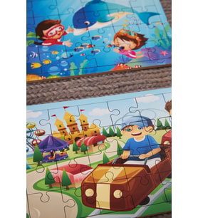 Okul Öncesi Başlangıç Yapboz Lunapark Maceram ve Dalgıç Ahşap Puzzle Set