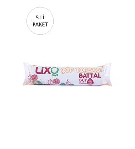 Battal Boy Çöp Torbası 75 x 90 cm 10 Lu Rulo x 5 Paket = 50 Adet (Mavi)