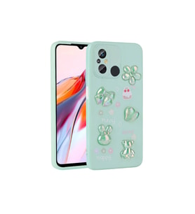 Xiaomi Redmi 12C Uyumlu Kılıf Kabartma Figürlü Parlak Zore Toys Silikon Kapak